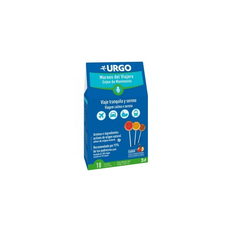Urgo Mareos Viajero 10 piruletas