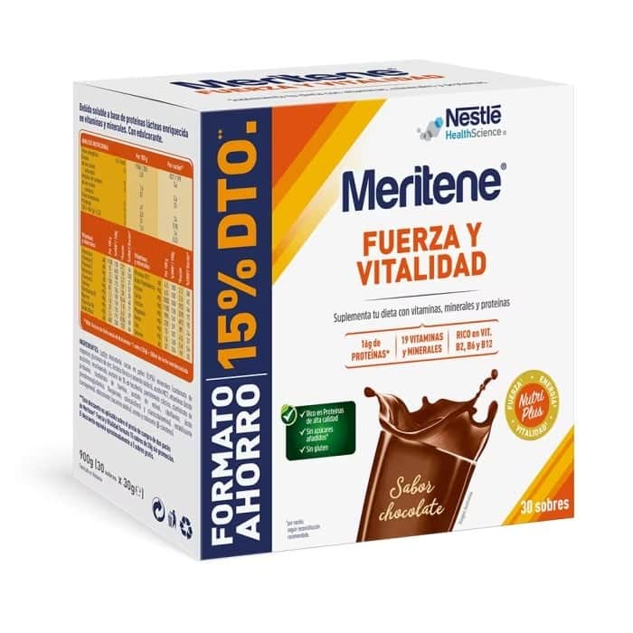 Meritene Fuerza y Vitalidad Chocolate 30 sobres